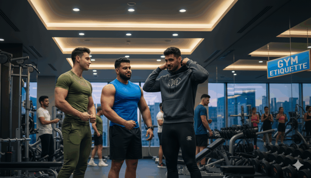 jóvenes posando frente al espejo con ropa deportiva nueva