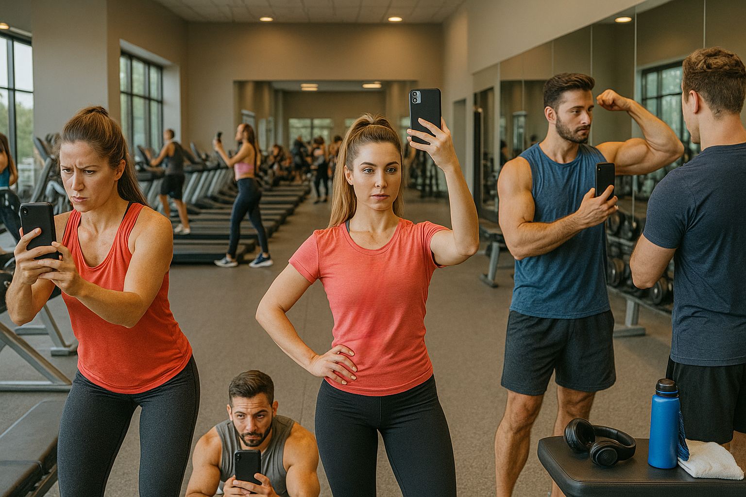 foto de personas entrenando con cámaras
